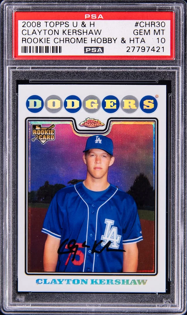 2008 Topps Clayton Kershaw Updates & Highlights Chrome Hobby & HTA #CHR30 card image