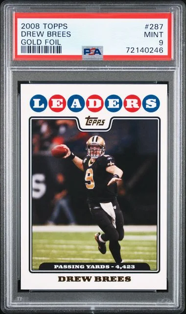 2008 Topps Drew Brees Gold Foil #287 card image