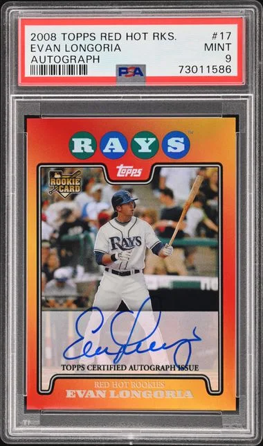 2008 Topps Evan Longoria Red Hot Rookies Autograph #17 card image