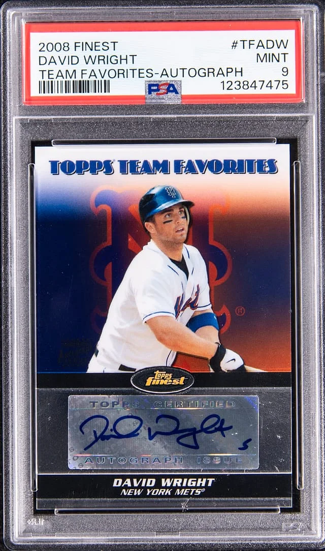 2008 Topps Finest David Wright Team Favorites Autograph #TFA-DW card image