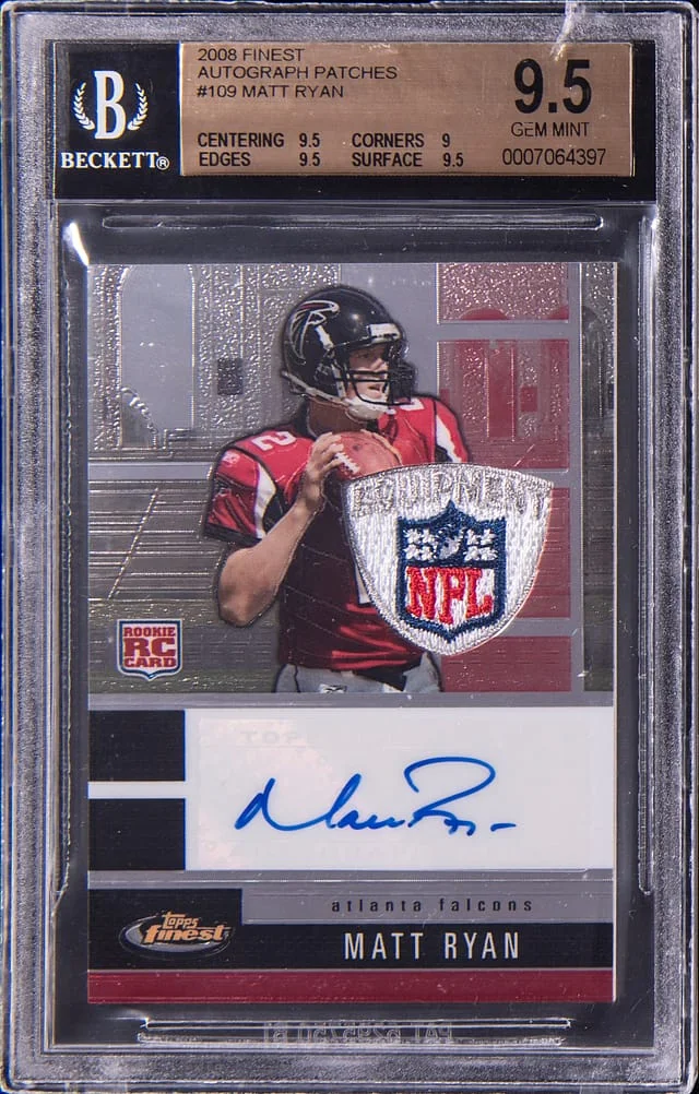 2008 Topps Finest Matt Ryan Autograph Patches #109 card image