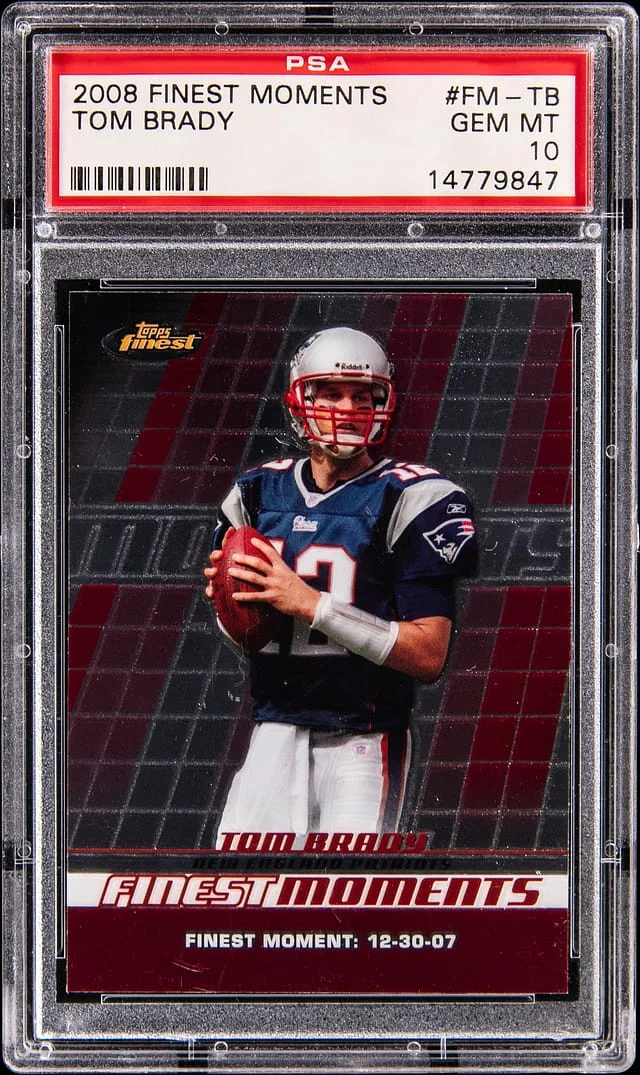 2008 Topps Finest Tom Brady Moments #FM-TB card image