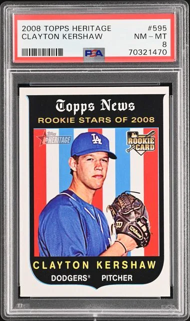 2008 Topps Heritage Clayton Kershaw High Numbers #595 card image