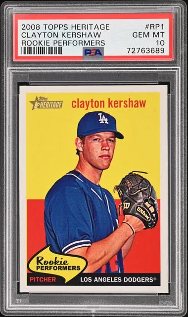 2008 Topps Heritage Clayton Kershaw Performers #RP1 card image
