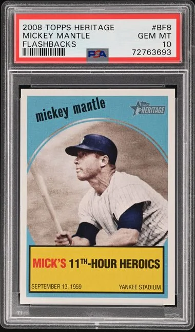 2008 Topps Heritage Mickey Mantle Flashbacks #BF8 card image
