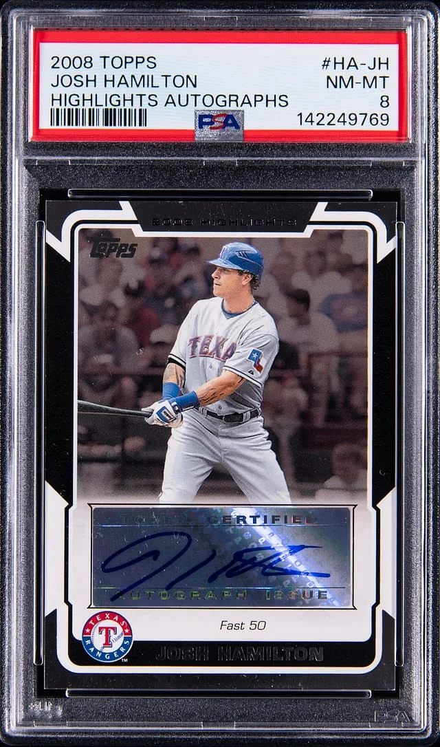 2008 Topps Josh Hamilton Highlights Autographs #HA-JH card image