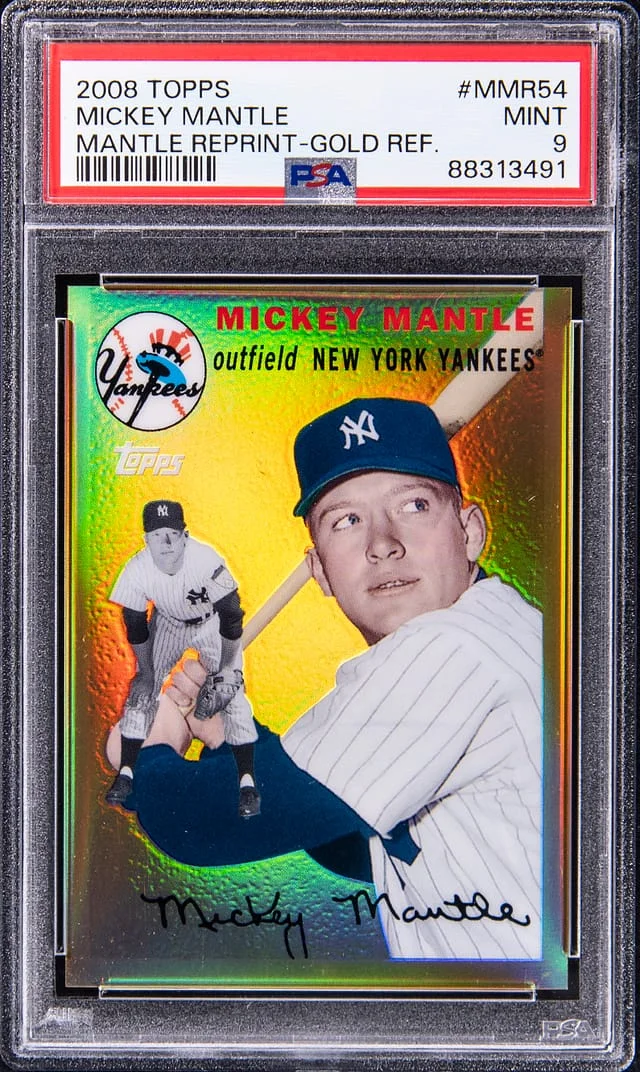 2008 Topps Mickey Mantle Reprint Gold Refractor #MMR-54 card image