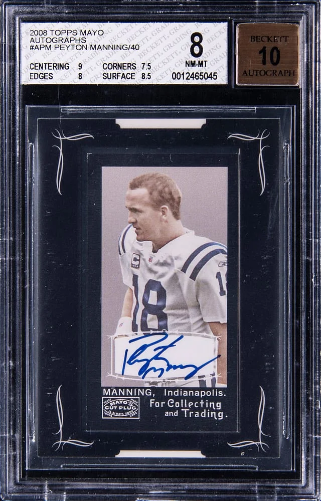 2008 Topps Peyton Manning Mayo Autographs #APM card image