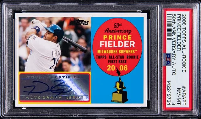 2008 Topps Prince Fielder All- 50th Anniversary Autograph #ARA-PF card image