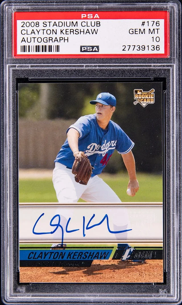 2008 Topps Stadium Club Clayton Kershaw Autograph #176 card image