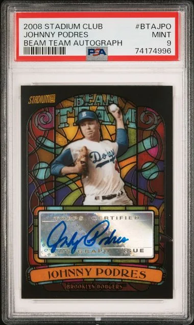 2008 Topps Stadium Club Johnny Podres Beam Team Autograph #BTA-JPO card image