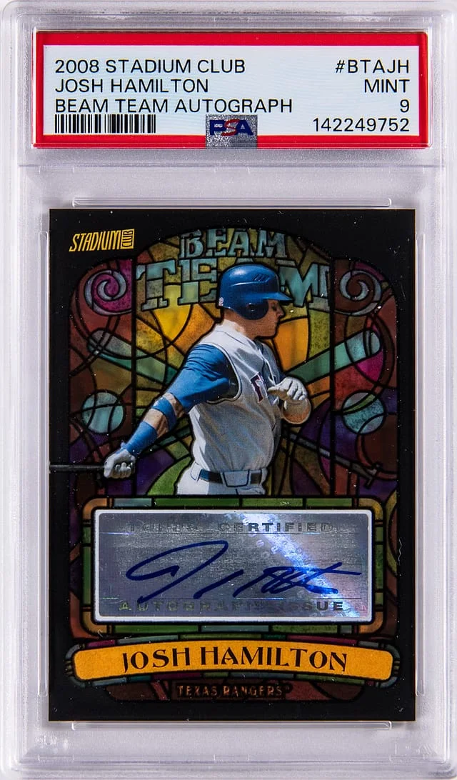 2008 Topps Stadium Club Josh Hamilton Beam Team Autograph #BTA-JH card image