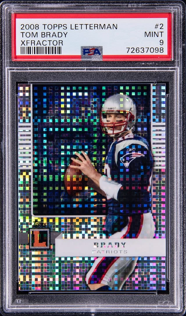 2008 Topps Tom Brady Letterman Xfractor #2 card image