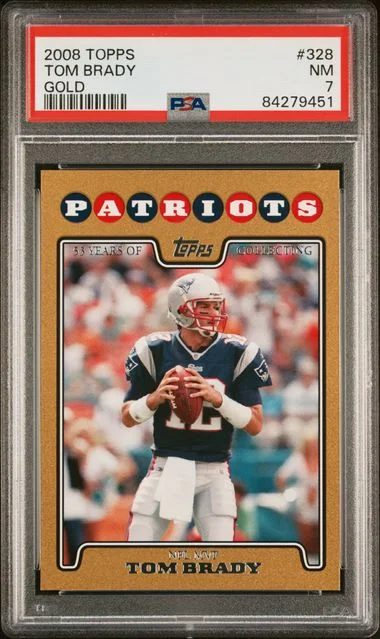 2008 Topps Tom Brady Gold #328 card image