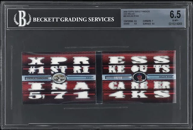 2008 Topps Triple Threads Nolan Ryan Relic Booklet XXIV Relics #XXIV-28 card image