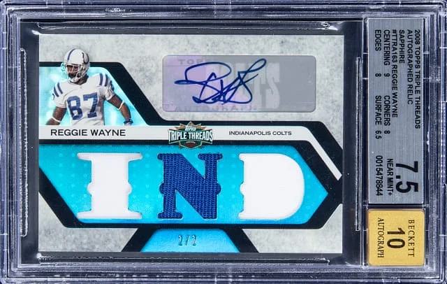 2008 Topps Triple Threads Reggie Wayne Sapphire #TTRA163 card image