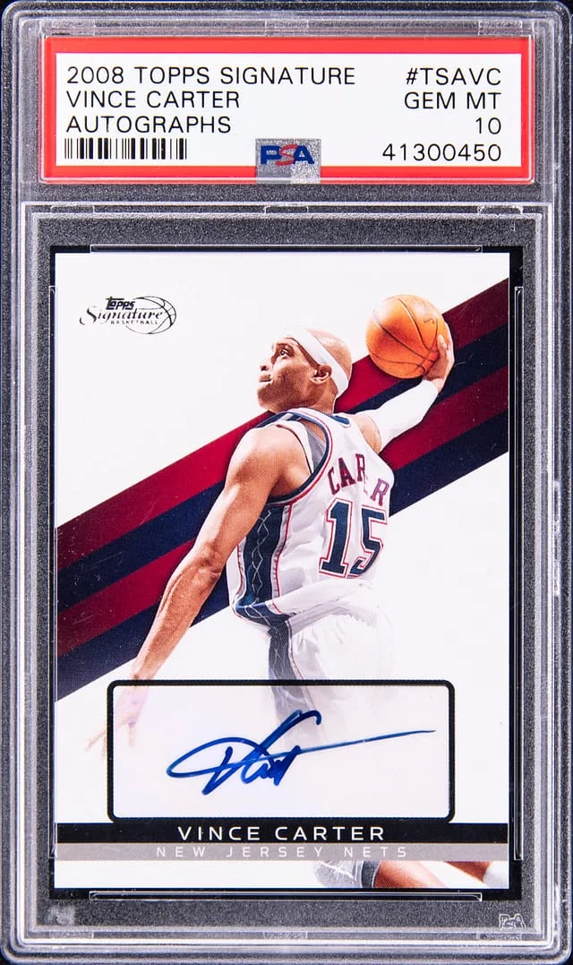 2008 Topps Vince Carter Signature Autographs #TSAVC card image