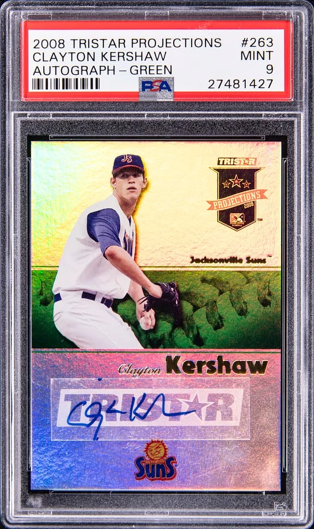 2008 Tristar Projections Autograph Green Clayton Kershaw #263 card image