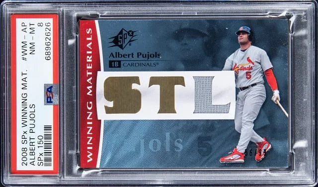 2008 UD SPX Winning Materials SPX 150 Albert Pujols #WM-AP card image