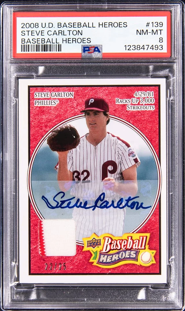 2008 Upper Deck Baseball Steve Carlotn Heroes Baseball Heroes #139 card image