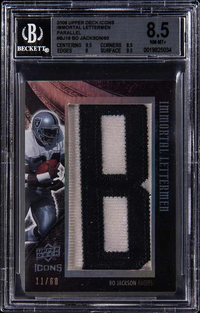 2008 Upper Deck Bo Jackson Icons Immortal Lettermen Parallel #BJ18 card image