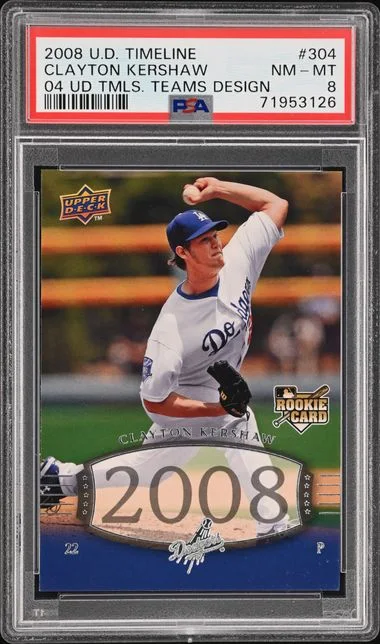 2008 Upper Deck Clayton Kershaw Timeline '04 UD Timeless Teams Design #304 card image