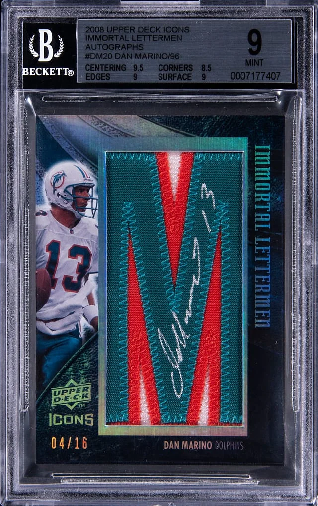 2008 Upper Deck Dan Marino Icons Immortal Lettermen Autographs #DM20 card image