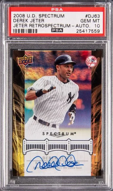 2008 Upper Deck Derek Jeter Spectrum Jeter Retrospectrum Autograph #DJ63 card image