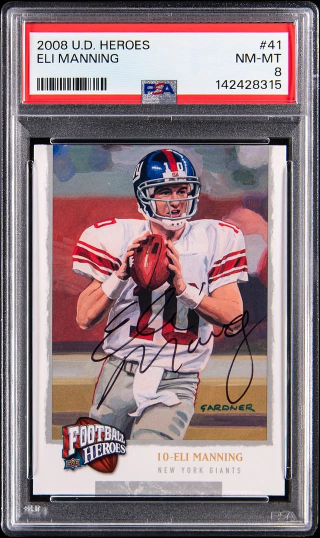 2008 Upper Deck Eli Manning Heroes Autograph-Gold #41 card image