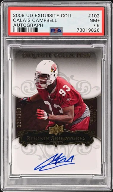2008 Upper Deck Exquisite Collection Calais Campbell Autograph #102 card image