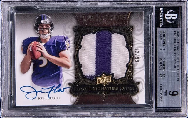 2008 Upper Deck Exquisite Collection Joe Flacco Jersey Autographs #170 card image