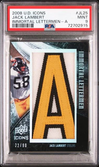 2008 Upper Deck Jack Lambert Icons Immortal Lettermen, A #JL25 card image