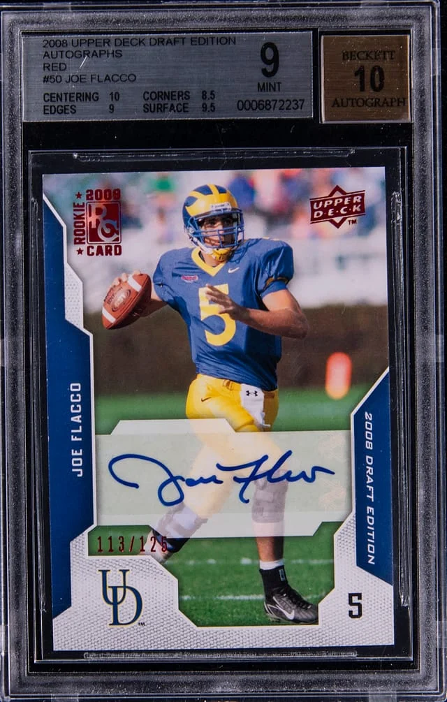 2008 Upper Deck Joe Flacco Draft Edition Autographs Red #50 card image