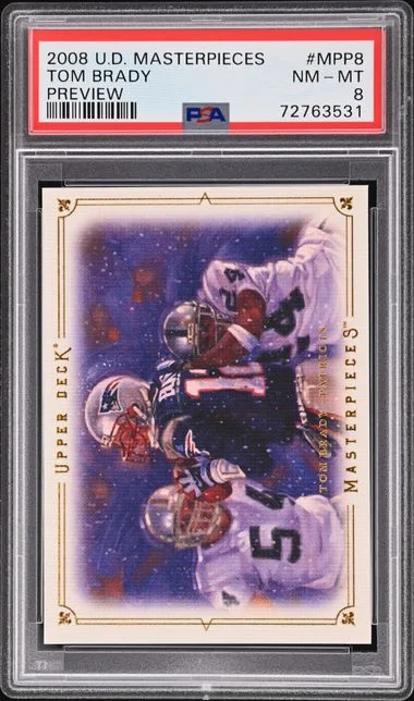 2008 Upper Deck Masterpieces Tom Brady Preview #MPP8 card image