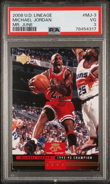 2008 Upper Deck Michael Jordan Lineage Mr. June #Mj-3 card image