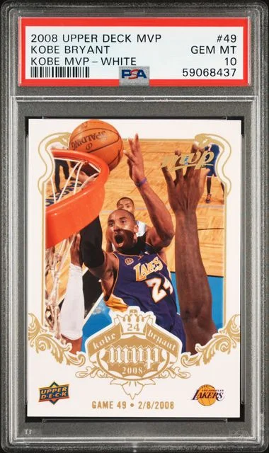 2008 Upper Deck MVP Kobe Bryant Kobe MVP White #49 card image