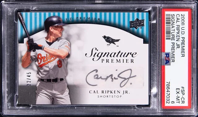 2008 Upper Deck Premier Cal Ripken Jr. Signature Premier #SP-CR card image
