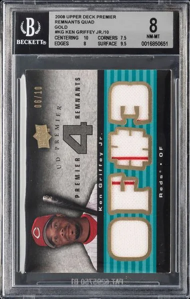 2008 Upper Deck Premier Ken Griffey Jr. Game-Used Remnants Quad #PR4-KG card image