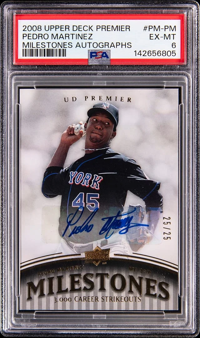 2008 Upper Deck Premier Pedro Martinez Milestones Autographs #PM-PM card image