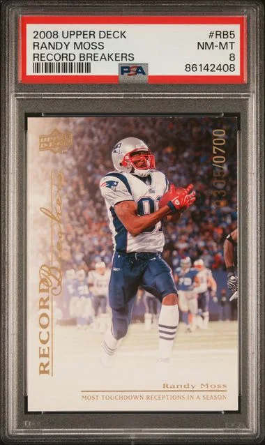 2008 Upper Deck Randy Moss Record Breakers #RB5 card image