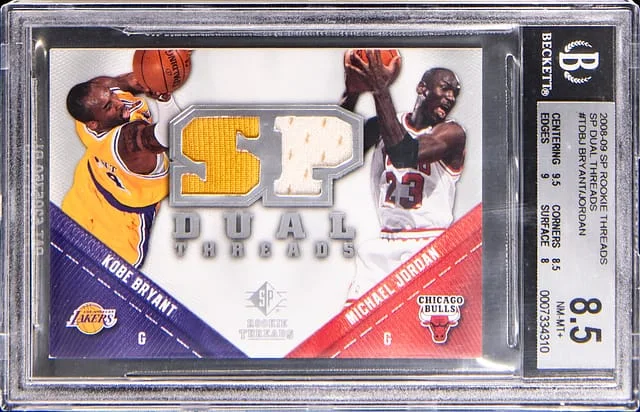 2008 Upper Deck SP Kobe Bryant/Michael Jordan Threads SP Dual Threads #TD-BJ card image