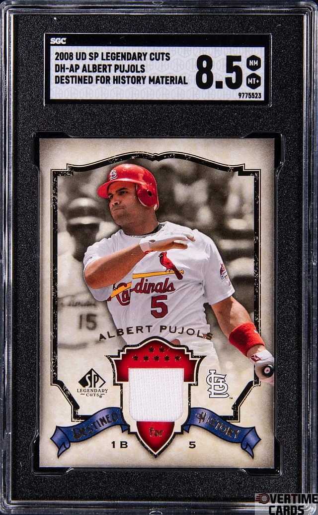 2008 Upper Deck SP Legendary Cuts Albert Pujols Destined For History Material #DH-AP card image