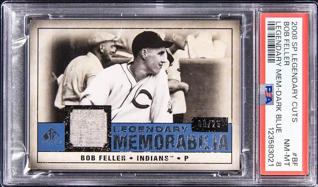 2008 Upper Deck SP Legendary Cuts Bob feller Legendary Memorabilia Dark Blue #LM-BF card image