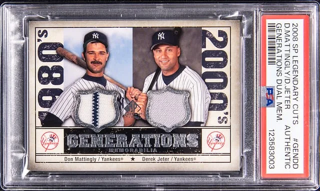 2008 Upper Deck SP Legendary Cuts Don Mattingly, Derek Jeter Generations Dual Memorabilia #GEN-DD card image