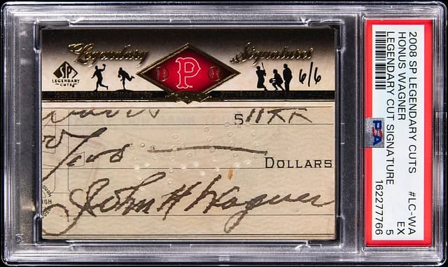 2008 Upper Deck SP Legendary Cuts Honus Wagner Legendary Cut Signatures #LC-WA card image