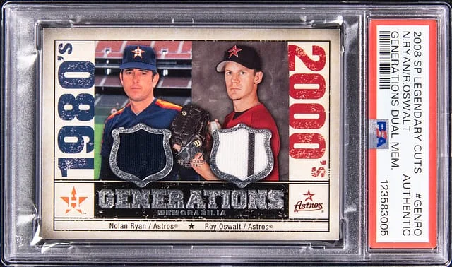 2008 Upper Deck SP Legendary Cuts Nolan Ryan, Roy Oswalt Generations Dual Memorabilia #GEN-RO card image