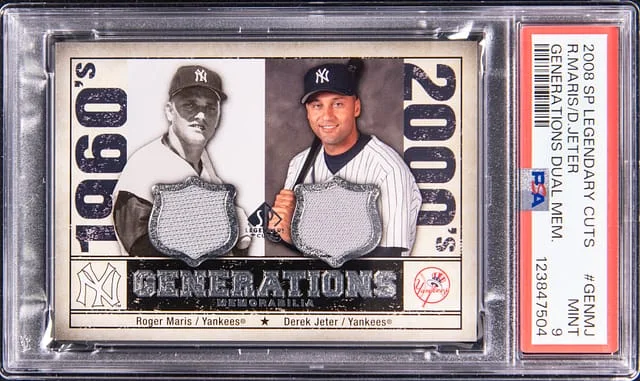 2008 Upper Deck SP Legendary Cuts Roger Maris, Derek Jeter Generations Memorabilia #GEN-MJ card image
