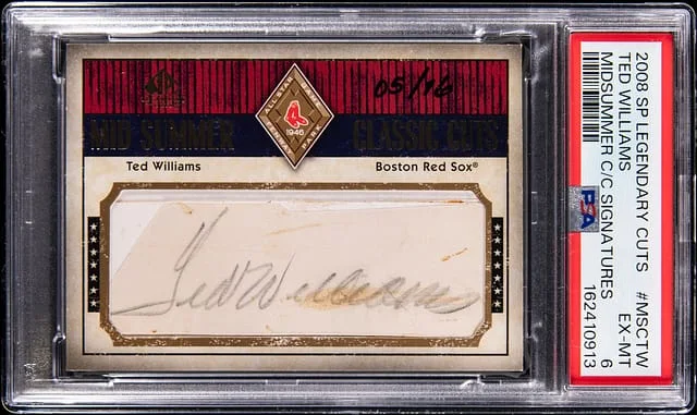 2008 Upper Deck SP Legendary Cuts Ted Williams Mid Summer Classic Cuts #MSC-TW card image