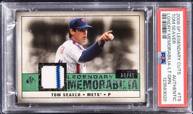 2008 Upper Deck SP Legendary Cuts Tom Seaver Legendary Memorabilia Light Green #LM-TS card image
