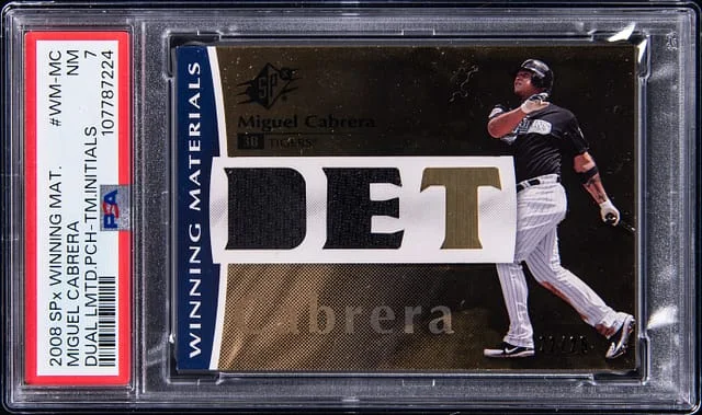 2008 Upper Deck SPx Miguel Cabrera Winning Materials Dual Limited Patch Team Initials #WM-MC card image